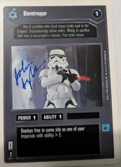 Rare John Sylla Autographed Stormtrooper Star Wars Decipher CCG Card Voice Actor - Image 3
