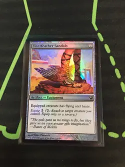 MTG Magic The Gathering Fleetfeather Sandles Foil Artifact Equipment Commander - Image 1