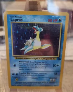 Pokemon TCG Vintage Lapras 10/62 Fossil Unlimited Holo Rare MP - Image 1