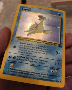 Pokemon TCG Vintage Lapras 10/62 Fossil Unlimited Holo Rare MP - Image 3
