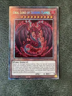 Yugioh Uria, Lord of Searing Flames MZMU-EN000 Starlight Rare 1st Edition NM - Image 2