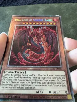Yugioh Uria, Lord of Searing Flames MZMU-EN000 Starlight Rare 1st Edition NM - Image 3