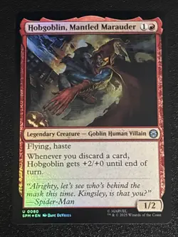 MTG Universes Beyond: Spider-man Hobgoblin, Mantled Marauder Foil 0080 NM - Image 1
