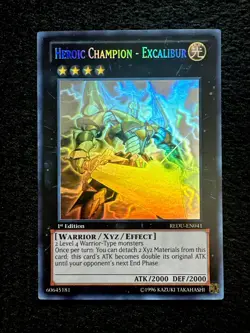 YUGIOH • HEROIC CHAMPION EXCALIBUR • GHOST RARE • REDU-EN041 • 1st EDITION • NM - Image 1