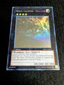 YUGIOH • HEROIC CHAMPION EXCALIBUR • GHOST RARE • REDU-EN041 • 1st EDITION • NM - Image 3
