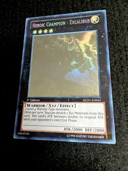 YUGIOH • HEROIC CHAMPION EXCALIBUR • GHOST RARE • REDU-EN041 • 1st EDITION • NM - Image 4