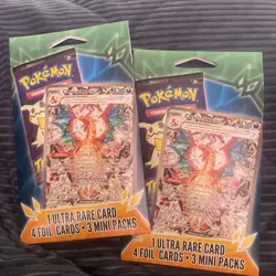 Pokemon Mini Pack 3 Packs 1 Ultra Rare 4 Foil Cards - Image 1