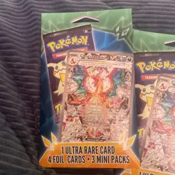 Pokemon Mini Pack 3 Packs 1 Ultra Rare 4 Foil Cards - Image 2