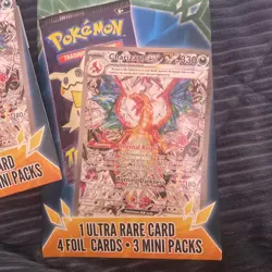 Pokemon Mini Pack 3 Packs 1 Ultra Rare 4 Foil Cards - Image 4
