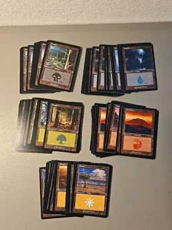 MTG 100 Retro Frame Basic Lands Dominaria Remastered 20x Each - Image 1
