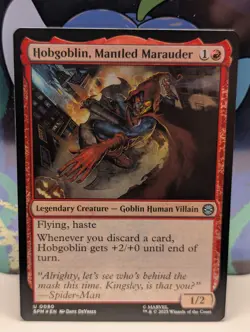 FOIL Hobgoblin, Mantled Marauder U Marvel's Spider-Man 80 MTG - NM - Image 1