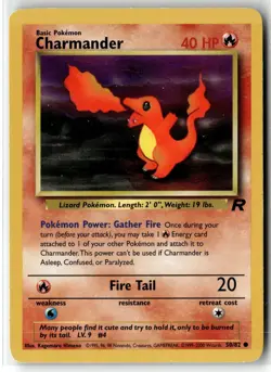 Charmander ⭐ 50/82 Common Team Rocket 2000 Pokemon LP - Image 1