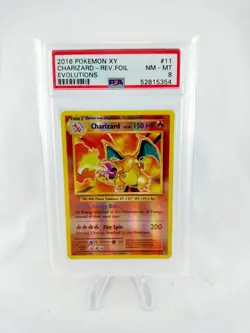 ✮ Pokemon Charizard Glurak Reverse Holo 11/108 XY Evolutions PSA 8 NM-MT 2016 ✅ - Image 1