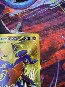 Cynthia's Garchomp EX Hyper Rare Card 241/182 Sv10: Destined Rivals Holo Gold - Image 3