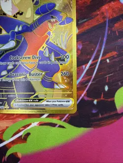 Cynthia's Garchomp EX Hyper Rare Card 241/182 Sv10: Destined Rivals Holo Gold - Image 4