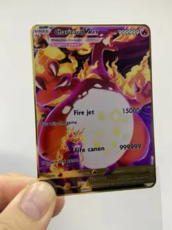 CharizardVmax HP999999 Metal Pokemon Card-Collectible Gift Display - Image 1