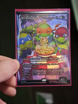 Michelangelo, Weirdness To 11 Full Art Foil Magic The Gathering TMNT - Image 1