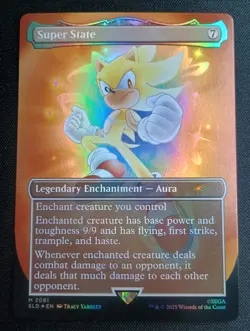 MTG Secret Lair Sonic the Hedgehog - Super State - Foil - Image 1