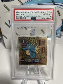 1999 Amada Pokemon Japanese Super Dx Gold Stickers #D150 Seadra PSA 10 - Image 1