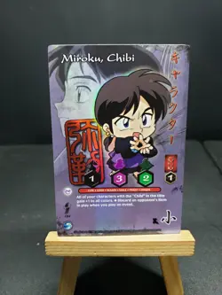 Miroku, Chibi No. CB4 Ultra Rare Foil Inuyasha Score TCG Trading Card Game - Image 1