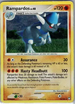 Rampardos 33/123 Holo Mysterious Treasures - Pokemon Card - LP - Image 1