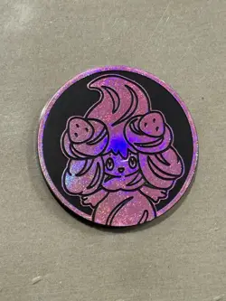 Pokemon Trading Card Games Alcremie Pink Plastic Medal Japanese - Image 1