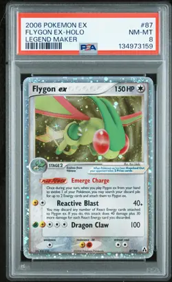 2006 POKEMON EX LEGEND MAKER #87 FLYGON EX-HOLO PSA 8 - Image 1