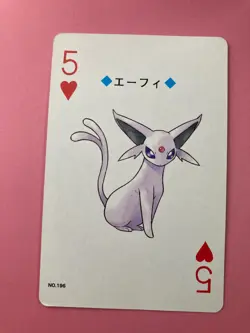Espeon Playing Poker Card Lugia Nintendo Japanese Very Rare - Image 2