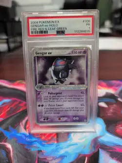 2004 Pokemon EX Gengar Holo Rare Fire Red Leaf Green 108/112 PSA 1 Swirl - Image 1