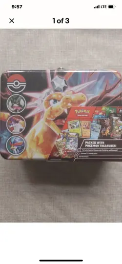 Pokemon TCG Scarlet & Violet Collectors Chest Tin New Free P&P 2023 - Image 1