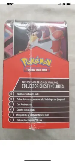 Pokemon TCG Scarlet & Violet Collectors Chest Tin New Free P&P 2023 - Image 2