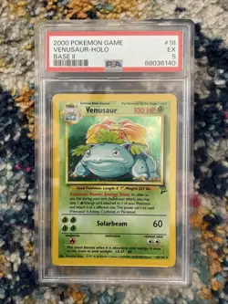 Pokemon 2000 Base 2 Venusaur Holo PSA 5 - Image 1