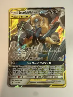 Pokemon Lucario and Melmetal GX SM Unbroken Bonds Card 120/214 - Image 1