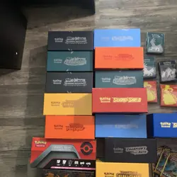 Pokemon Deck Boxes & Tins Lot Champion's Path, Sword & Shield, 150+ Cards - Image 1