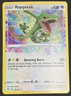 Pokemon Card TCG - Rayquaza 138/185 Amazing Rare Vivid Voltage - Image 1