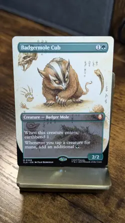 Badgermole Cub 0326 Borderless Magic: The Gathering Avatar TLA - Lightly Played - Image 1