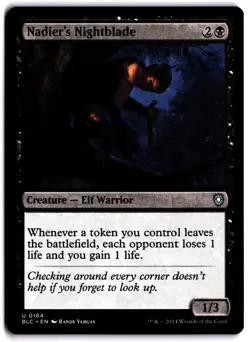 Nadier's Nightblade NM BLC Commander: Bloomburrow MTG - Image 1