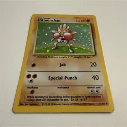 Pokemon Hitmonchan Base Set 1999 Holo Rare 7/102 WOTC Near Mint Clean Gradable - Image 1