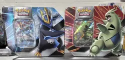 Pokemon V Strikers Tins Empoleon & Tyranitar Confirmed Evolving Skies Boosters!! - Image 1