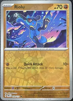 Riolu 050/131 Sv: Prismatic Evolutions Reverse Holo - Pokemon Card - Image 1