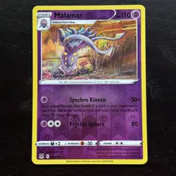 Malamar 078/196 Pokemon Lost Origin Sword & Shield Reverse Holo Rare Card NM - Image 1