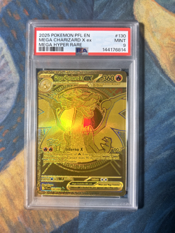 Pokemon TCG - Mega Charizard ex 130/094 Gold Ultra Rare Phantasmal Flames PSA 9 - Image 1