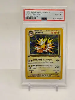 Pokemon Jolteon TCG Jungle 4/64 Holo 1st Edition Rare PSA 4 - Image 1