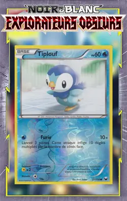 Tiplouf Reverse - NB05:Explorateurs Obscurs - 27/108 - Carte Pokemon Francaise - Image 1