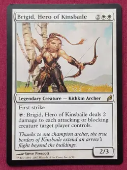 Magic The Gathering LORWYN BRIGID HERO OF KINSBAILE white card MTG - Image 1