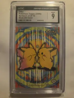 Pokemon Topps 2000 TV Animation Series 2 Stick-Ons #132 Ditto Card 5 of 10 #ML - Image 1