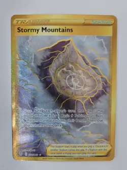 Pokemon TCG Stormy Mountains Evolving Skies Holo Card 232/203 Secret Rare - Image 1