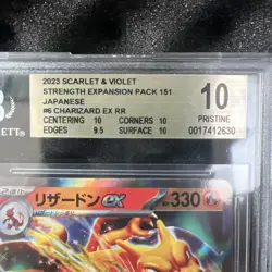 Charizard ex RR 006/165 Pokemon 151 SV2a Japanese Scarlet & Violet grade 10!! - Image 2