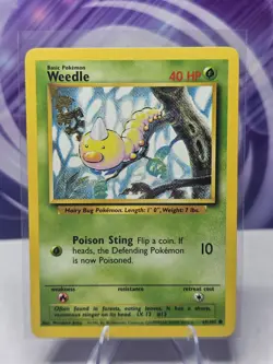 Pokemon Card Weedle 69/102 Base Set Common Unlimited - Image 1
