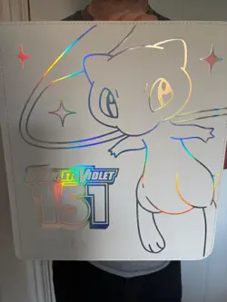 Vault X - 12 Pocket eXo-Tec Zip Binder - White Pokemon 151 Mew Holograpic Edit - Image 1